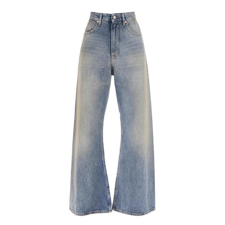 Dame brede jeans med høj talje Stilla