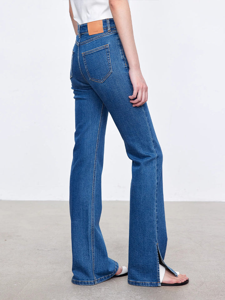 Dame højtaljede flared jeans med tidløst elegant snit Stilla