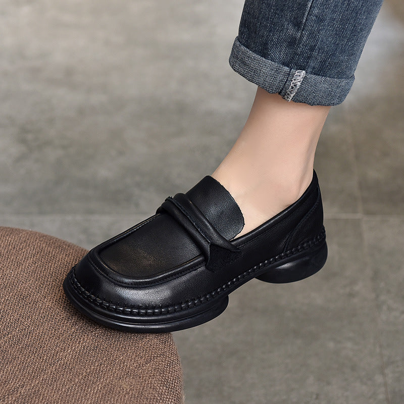 Dame Mokassin-Slipper i højkvalitets læder med ergonomisk fodseng og skridsikker sål Stilla