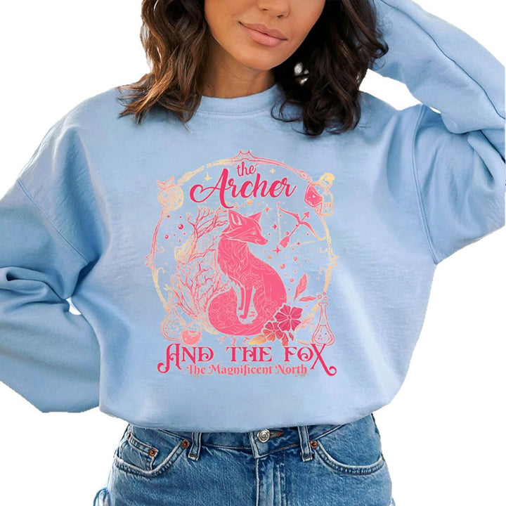 Dame sweatshirt med kreativt dyremotiv og inspirerende print Stilla