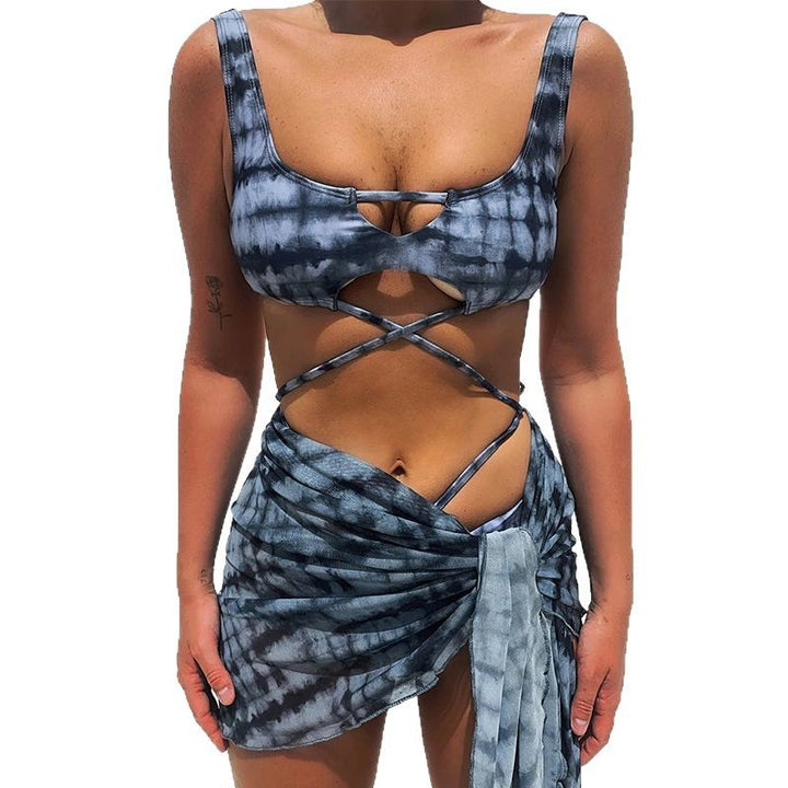 Dame bikini med raffineret cut-out og smagfuld bindesystem Skovae