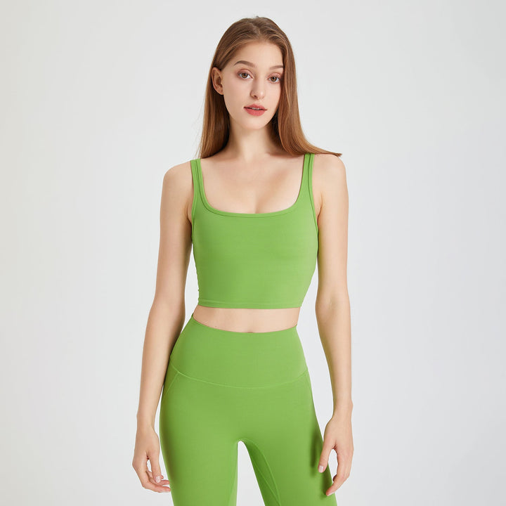 Stilla | One Piece Sports Bra Dobbelte Skulderstropper Samlet Yoga Undertøj