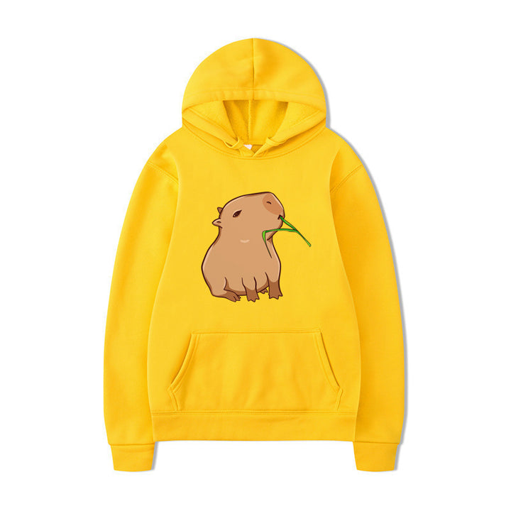 Kvinders hoodie med sjovt dyre design og behagelig pasform Skovae