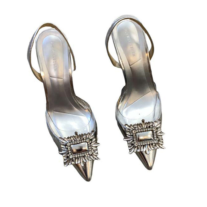 Dame Slingback Pumps med elegant strassdetalje Stilla