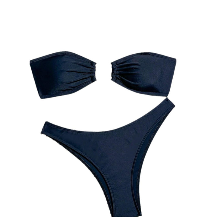 Dame Bandeau-bikini med dekorativ smykke detalje Skovae