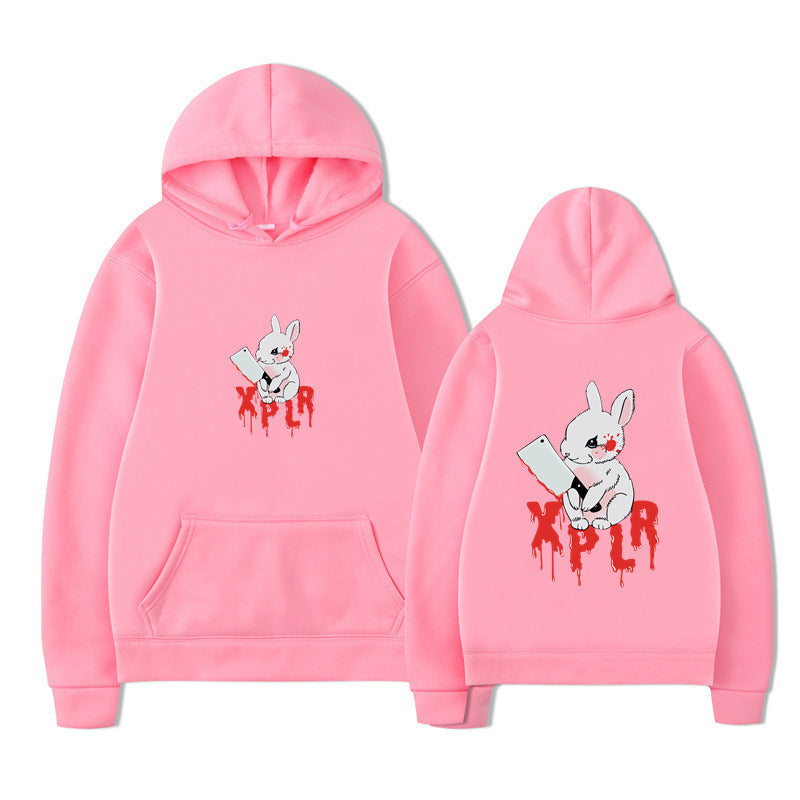 Kvinders hoodie med iøjnefaldende tegneserjemotiv og behagelig pasform Skovae
