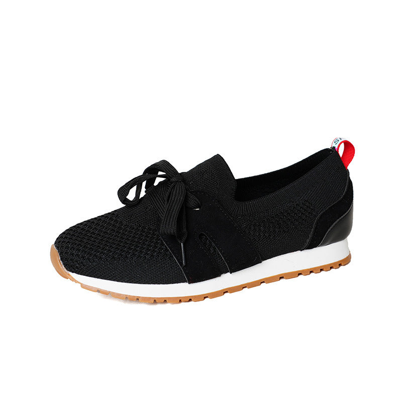 Dame Sporty Sneakers med åndbart strikoverdel og elastiske accenter Stilla