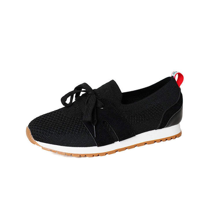 Dame Sporty Sneakers med åndbart strikoverdel og elastiske accenter Stilla