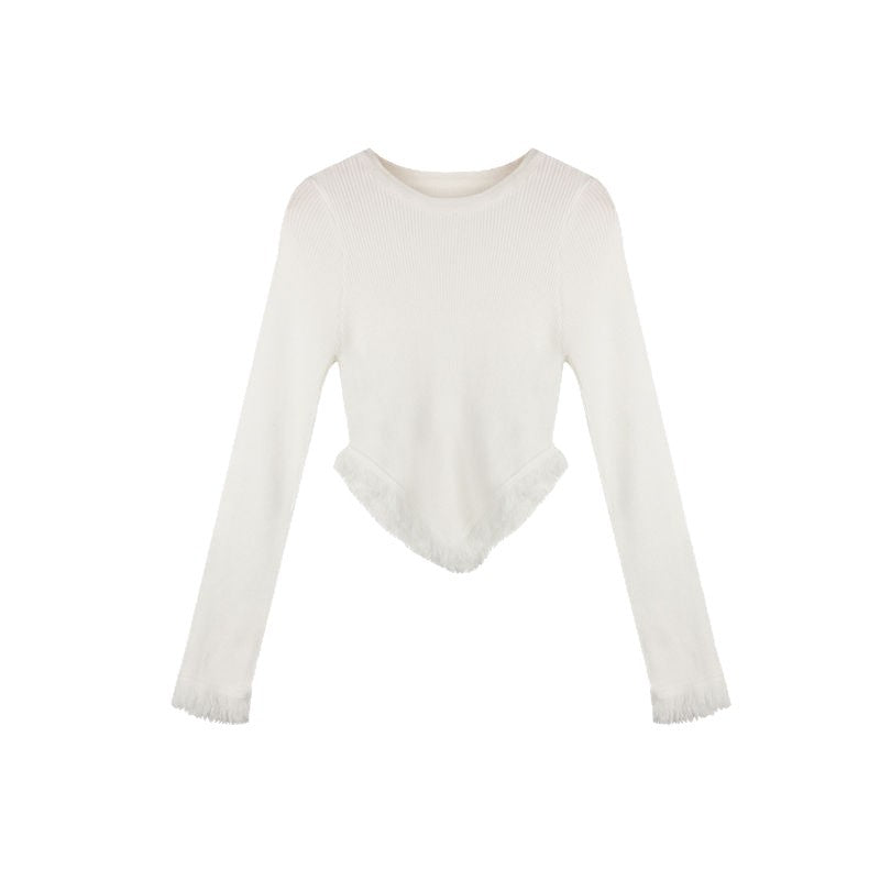 Kvindernes strikkede sweater med frynser Stilla