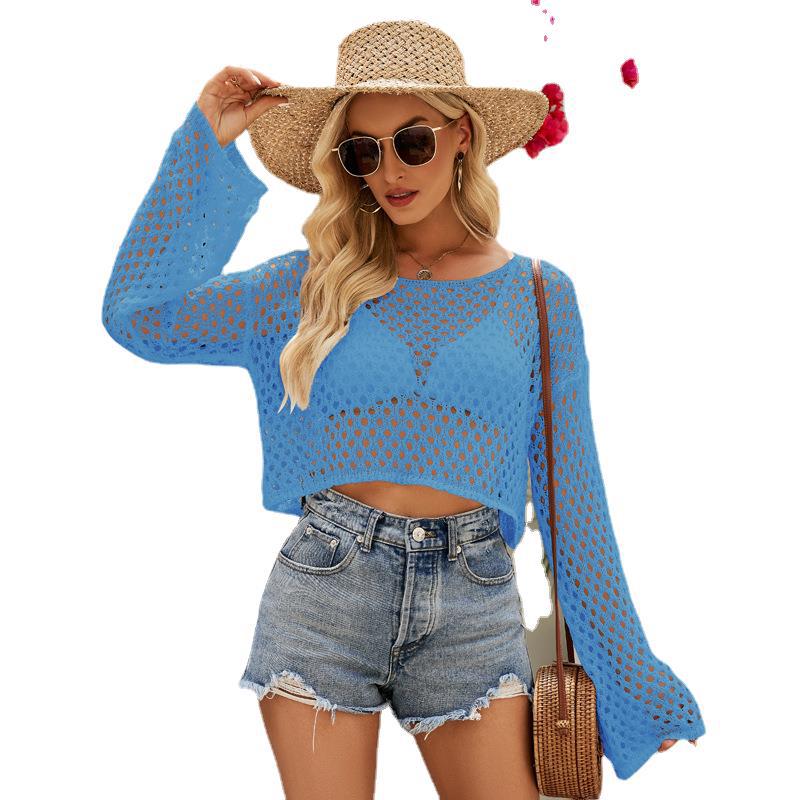 Dame luftig strikbluse med oversized snit Stilla
