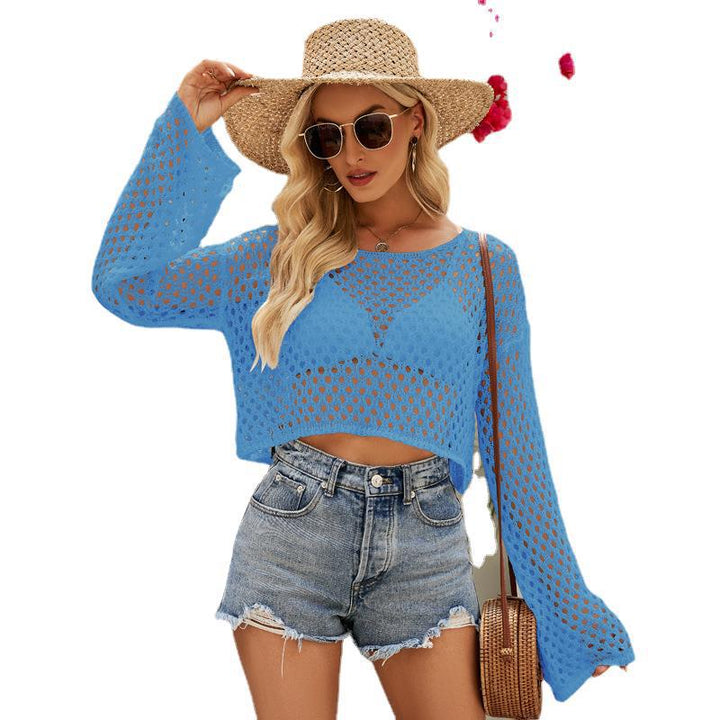 Dame luftig strikbluse med oversized snit Stilla