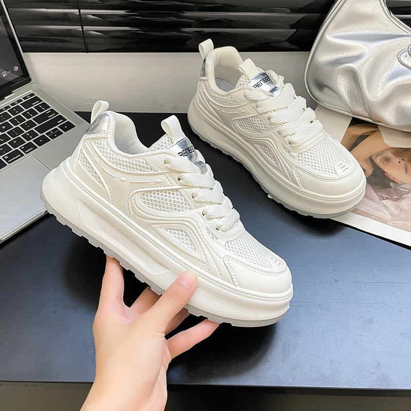 Dame Åndbare Sneakers med stødabsorberende Sål og moderne Design Stilla