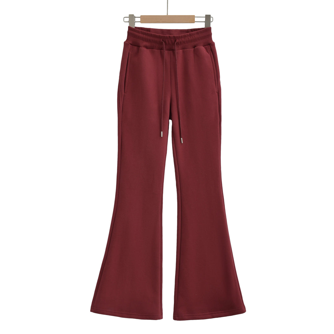 Dame Sporty Flared-Leggings med elastisk talje og praktiske lommer Stilla