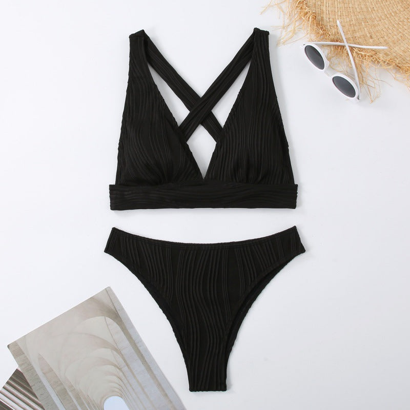 Dame Design Bikini med rynkede detaljer Skovae