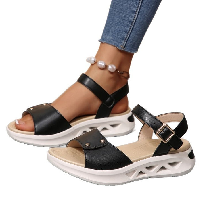 Dame Trendy Komfort-Sandaler med justerbar rem Stilla