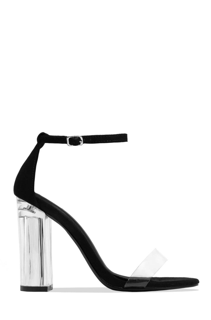 Dame elegante High Heel Sandaler med gennemsigtig blokhæl Stilla