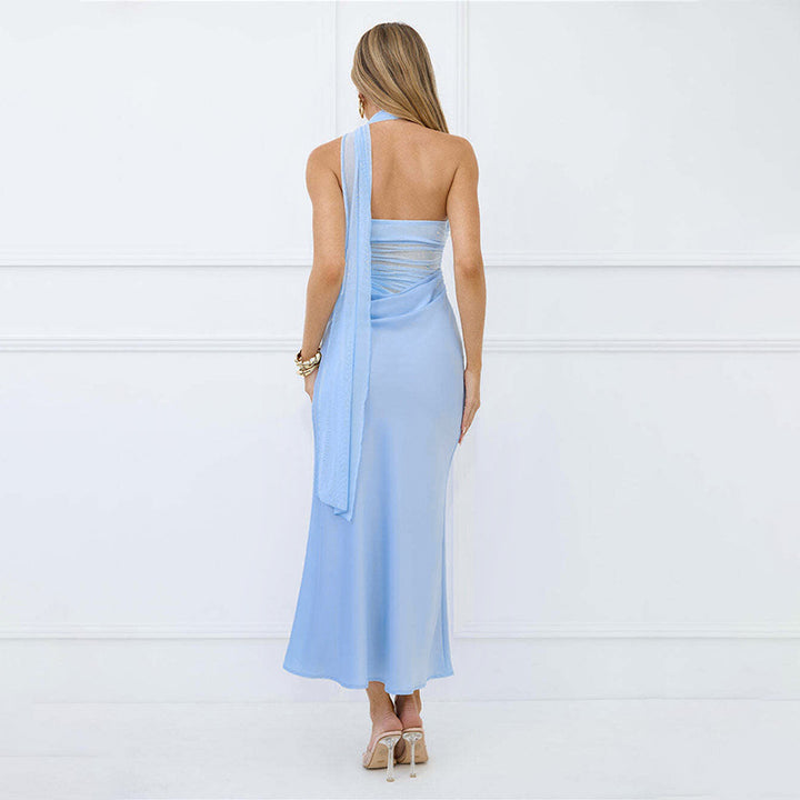 Femme Asymmetrisk Maxi-Aftenkjole Stilla