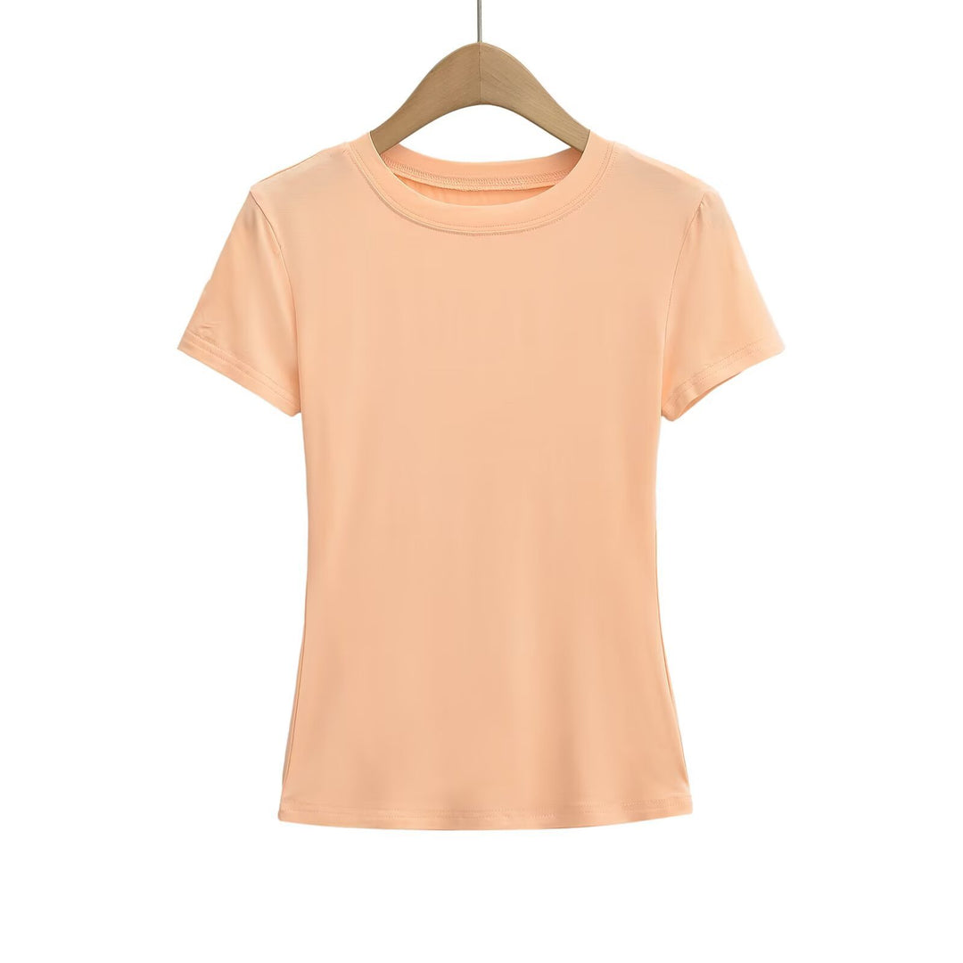 Dame Sporty T-shirt med tætsiddende snit og innovativt strækstof Stilla