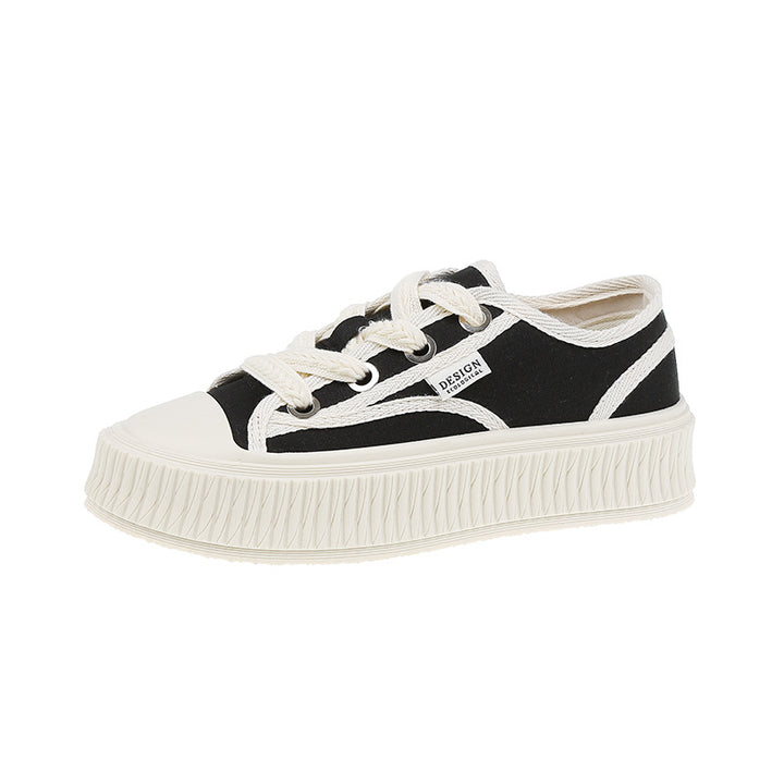 Dame fritidssneakers med elastisk plateau-sål og moderne design Stilla