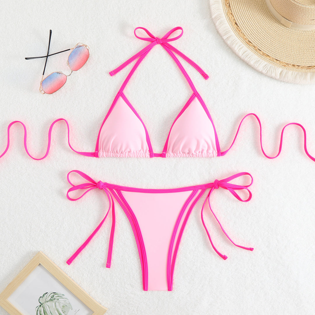 Dame Triangel-Bikini med justerbare stropper Skovae