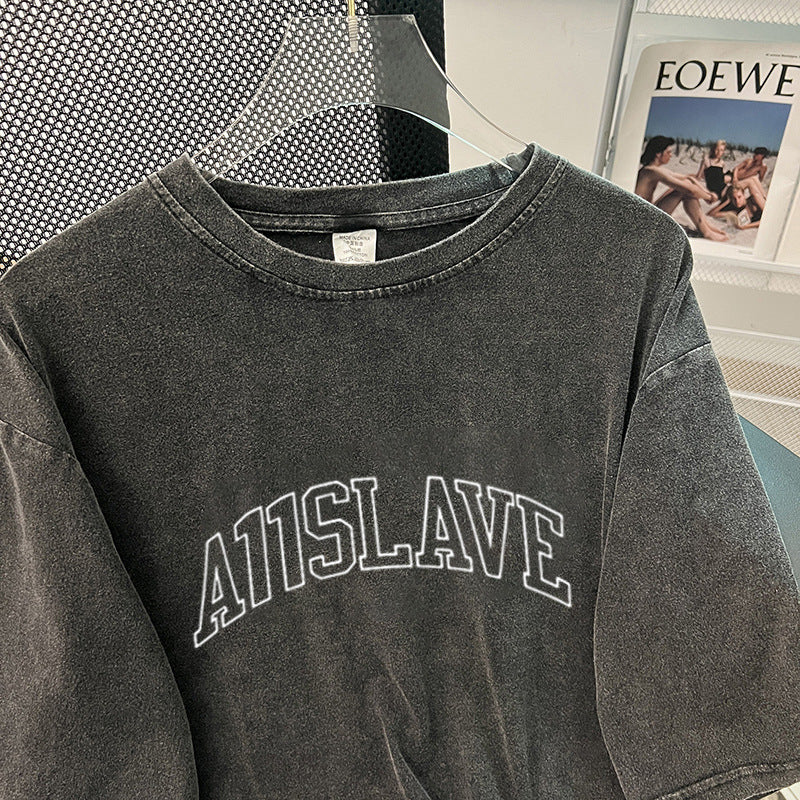 Dame Oversized T-Shirt med kunstnerisk print og afslappet pasform Stilla