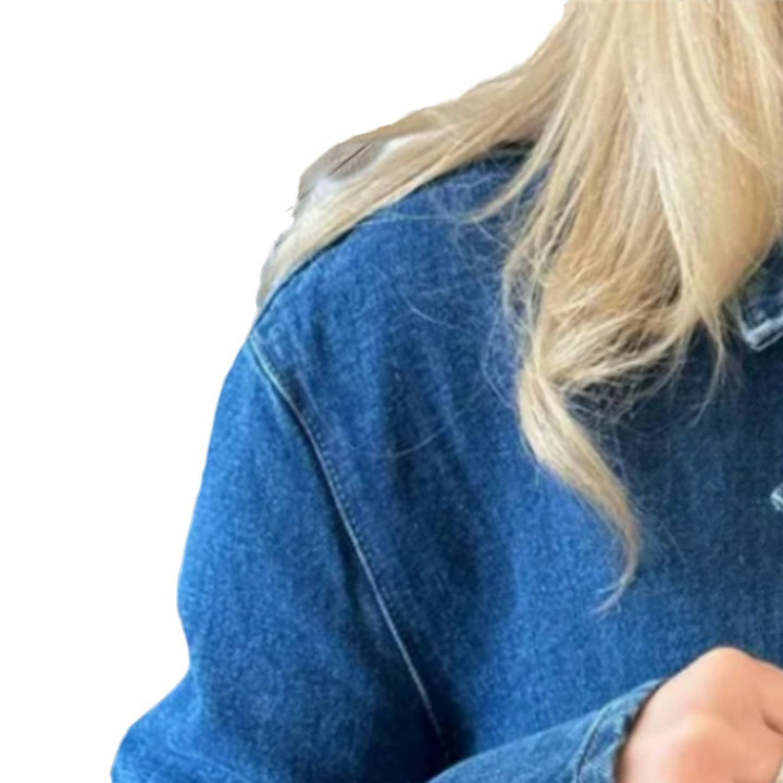Kvindernes denimjakke med dekorative sløjfer og praktiske lommer Skovae