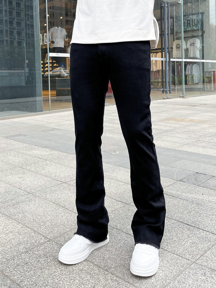 Herrer Bootcut Jeans med stilfuldt detalje og afslappet pasform Stilla