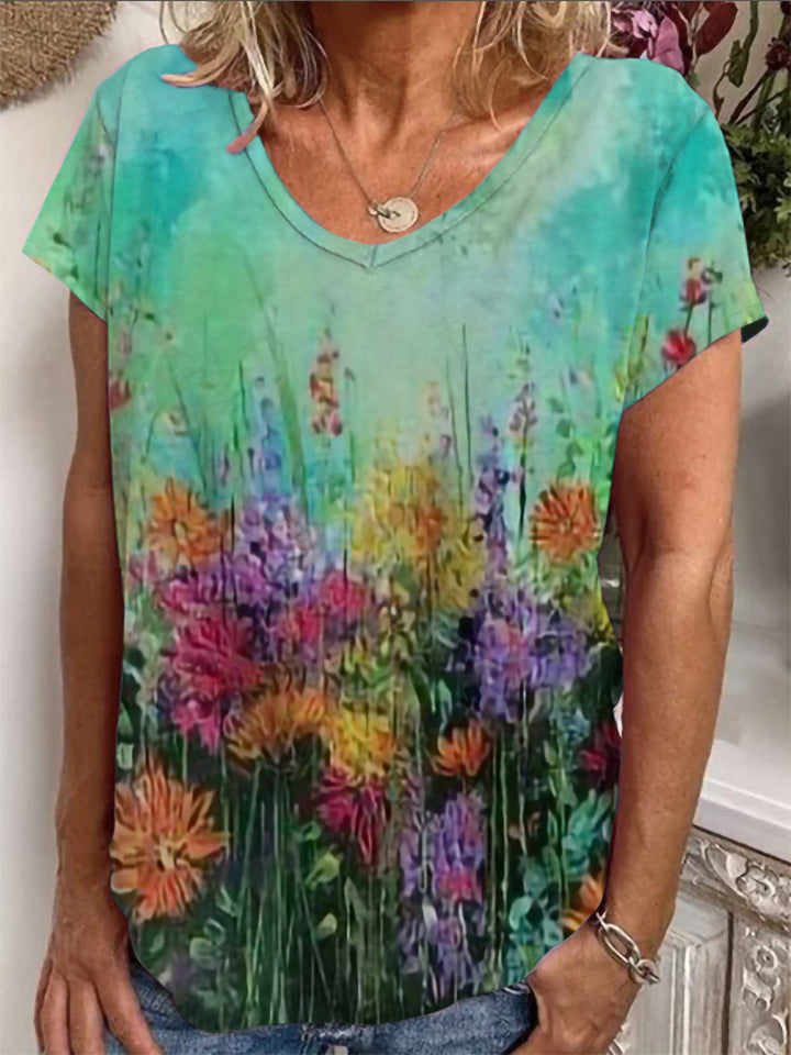 Dame Loose Bluse med farverigt paisleymønster Skovae
