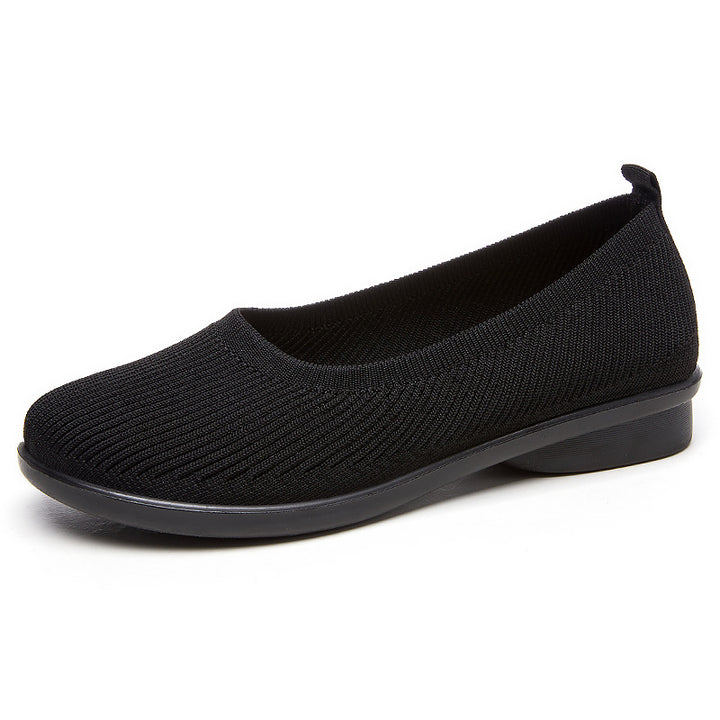Dame Slip-On Strik Ballet Flats med ergonomisk fodseng Stilla