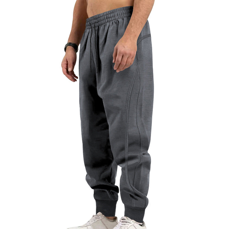 Herrer nan alsidig Sweat-joggingbukser med ergonomiske knæindlæg, elastisk komforttalje og skjulte lynlåslommer Skovae