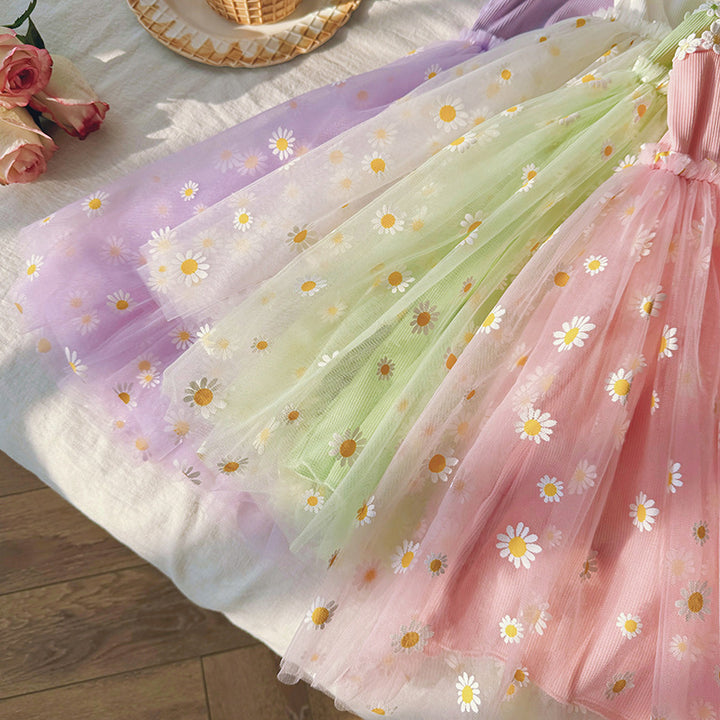 Pige blomsterprint tylkjole Stilla