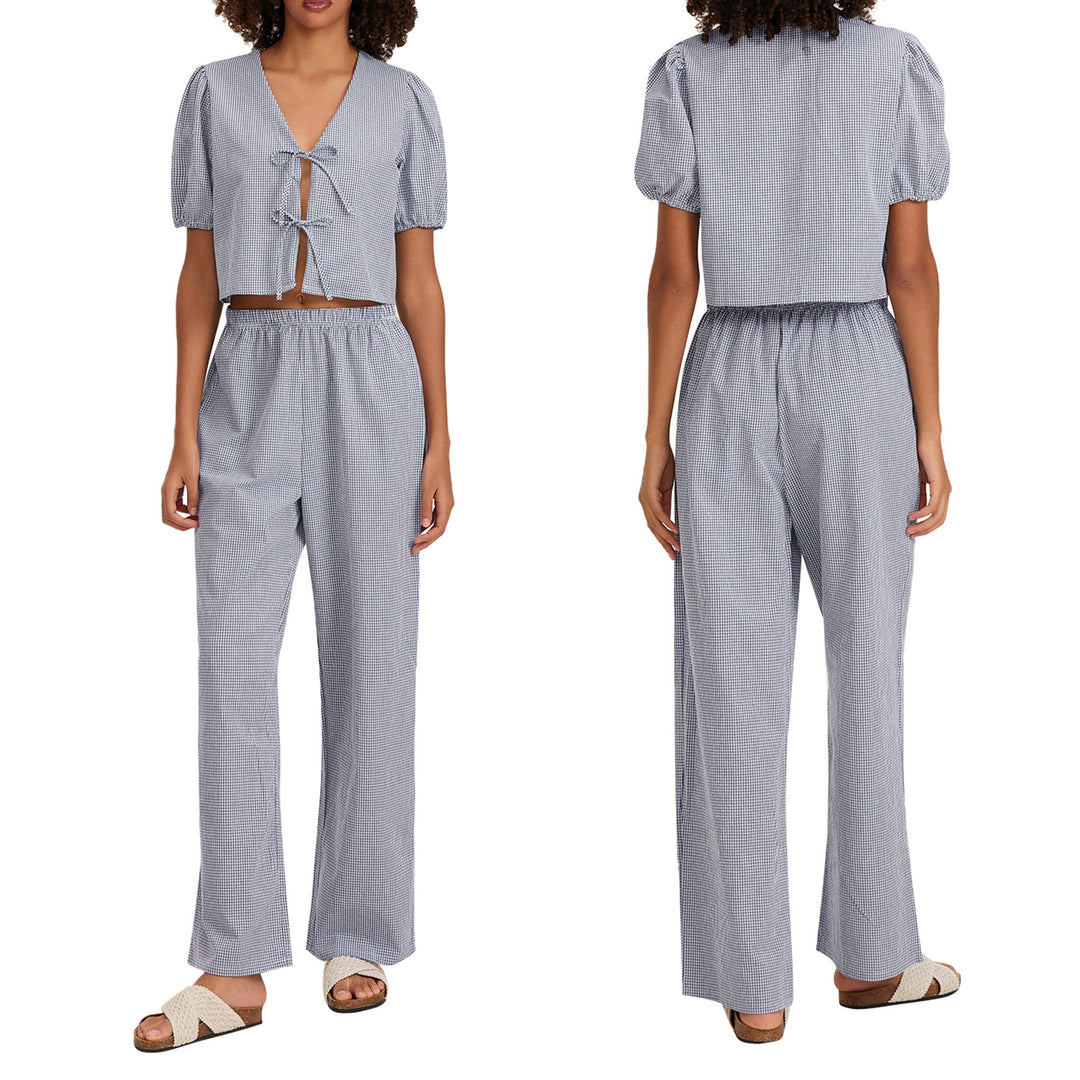 Dame let sommer jumpsuit med rynke Skovae