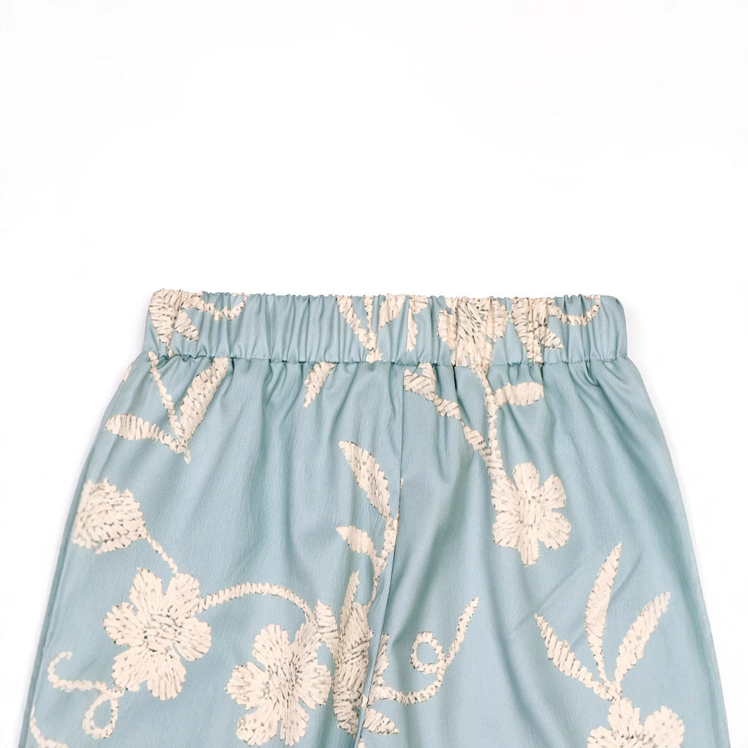 Femme Broderet Relaxed Fit Bukser Stilla