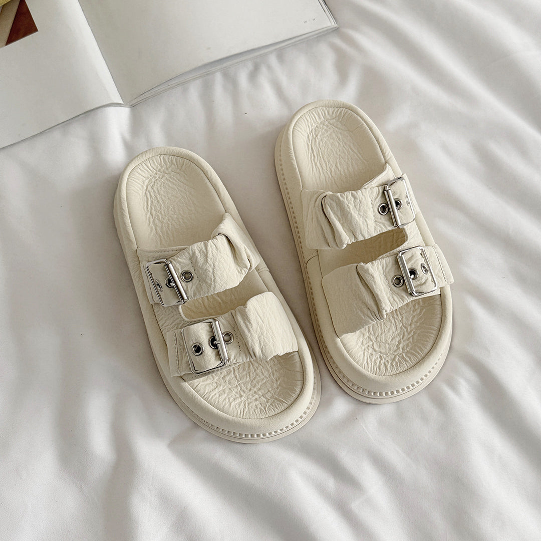 Femme Dobbeltrem Relaxed Slide Sandaler Stilla