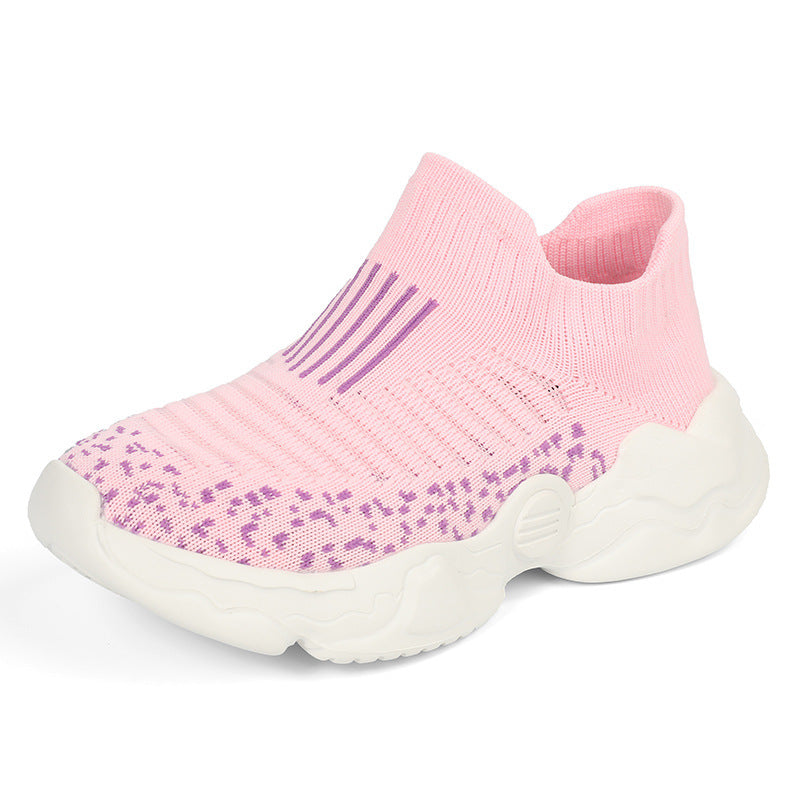 Dame nan åndbar strik-sneaker med sokkelignende skaft og dæmpende plateau-sål Skovae