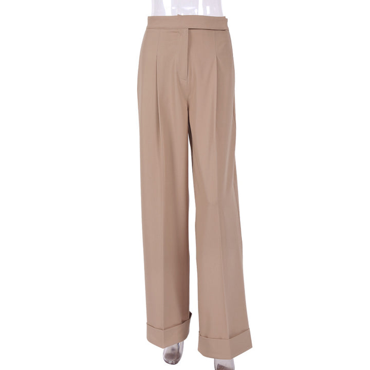 Dame bred Culotte-bukser med elegante folder og høj talje Stilla