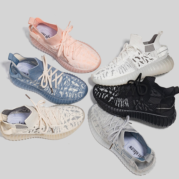 Dame Sporty Sneakers med elastisk strikkonstruktion og skridsikker sål Stilla