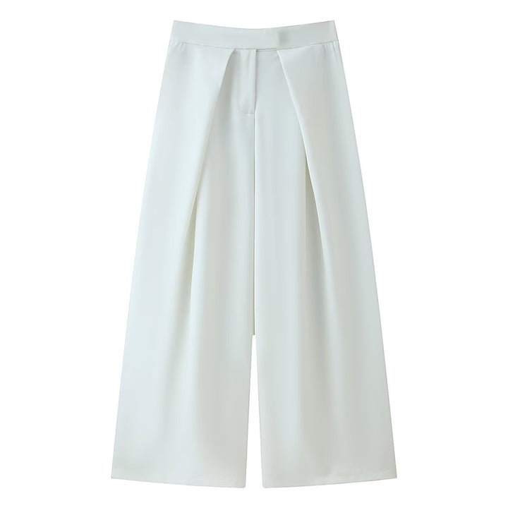 Kvinder bredt skåret culotte-bukser med elegante folder og høj talje Skovae