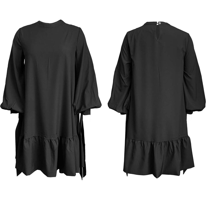 Damer flydende oversized kjole med flæser og bånd Stilla
