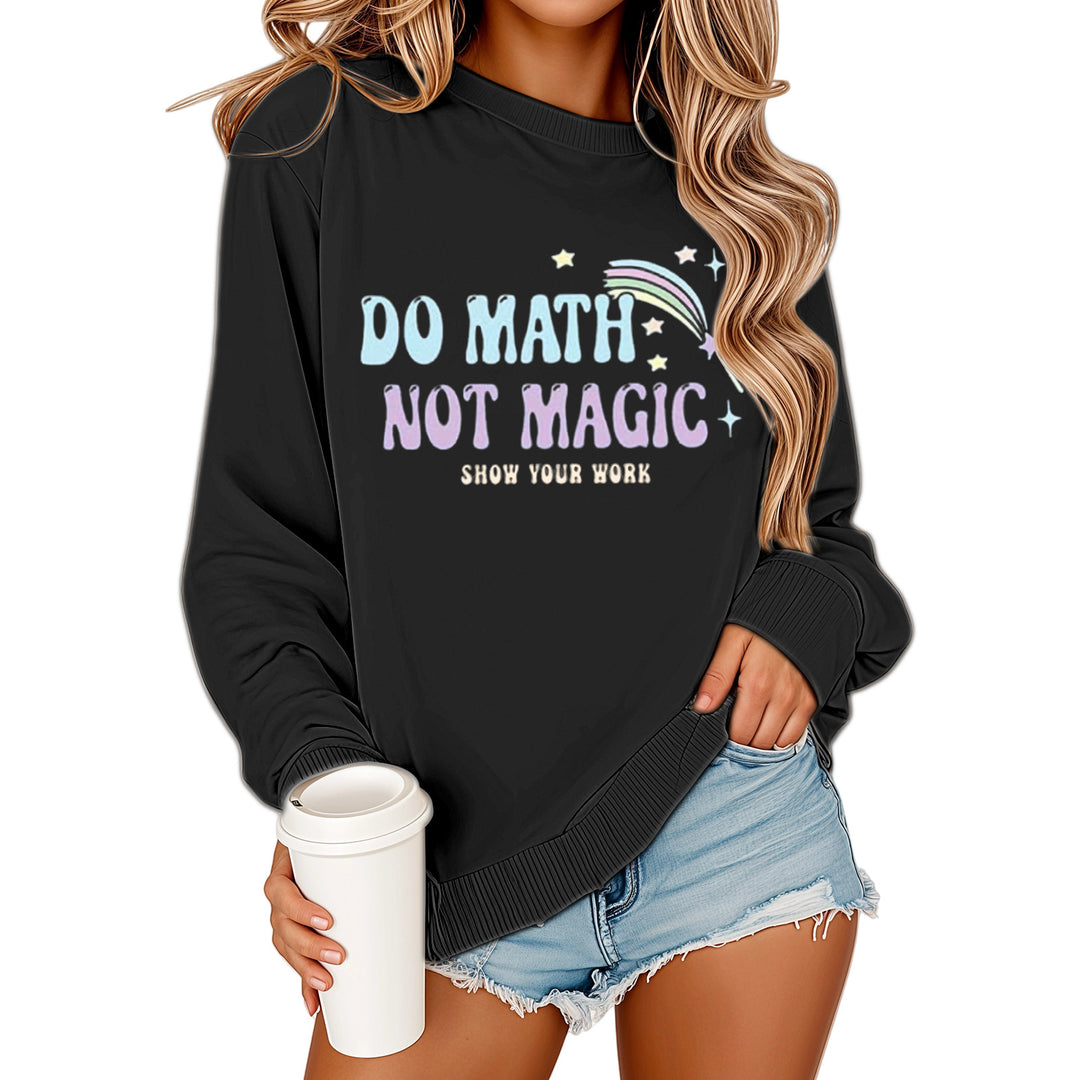Kvinders sweatshirt med motiverende matematiktryk og afslappet pasform Stilla