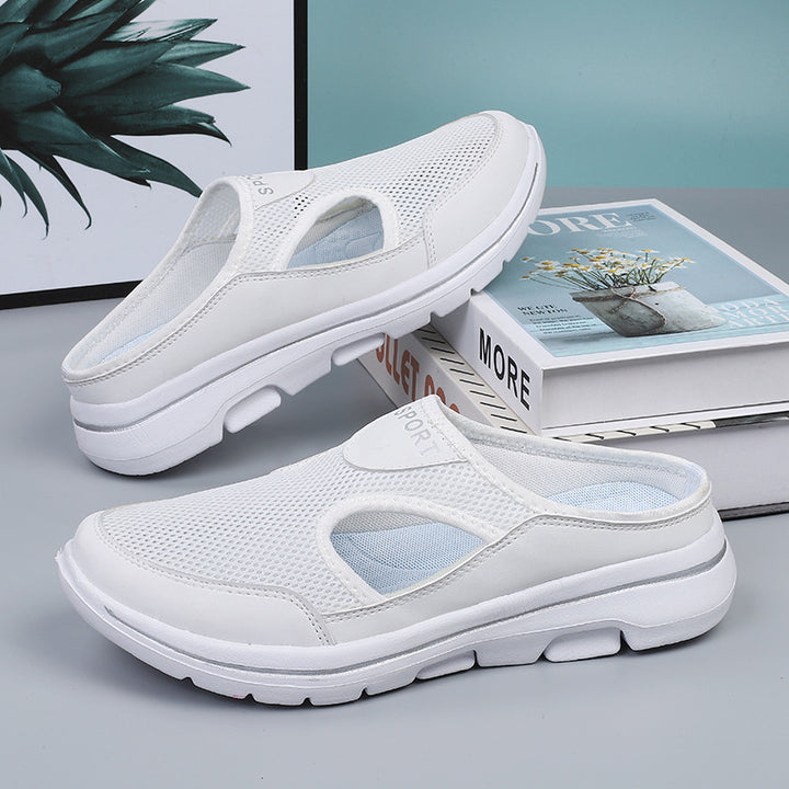 Dame nan åndbart netstof-slip-ons med ergonomisk komfortbund Skovae