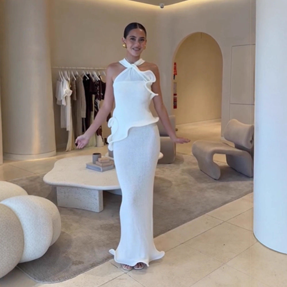 Dame Elegant Maxikjole med raffineret Ruffle-design Stilla