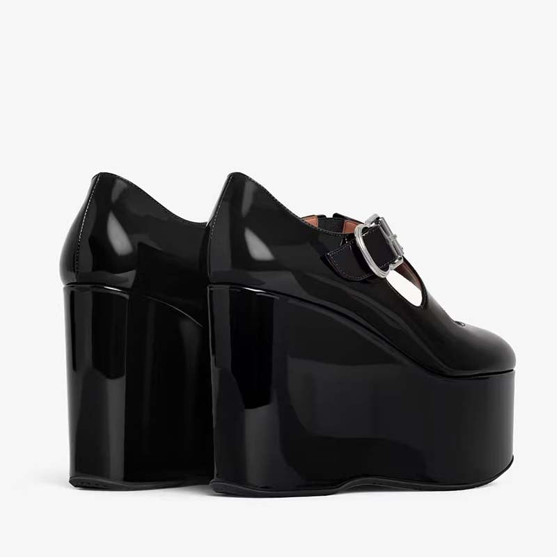 Femme Elegante Plateau Mary Jane Højhælede Sko med smart Spændedetalje Stilla