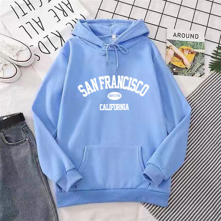 Kvinders hættetrøje med San Francisco print Skovae