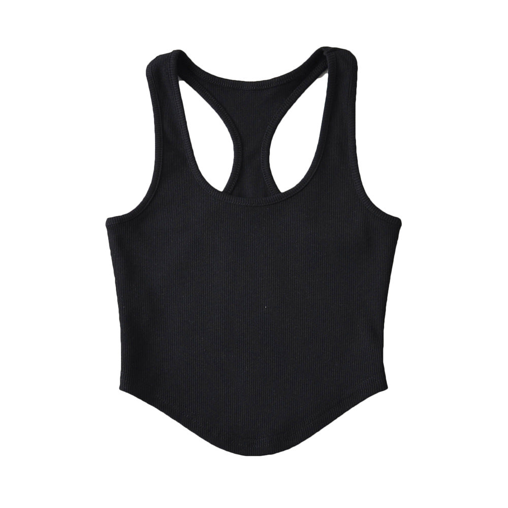Dame sporty tanktop med racerback og kvalitets ribstruktur Stilla