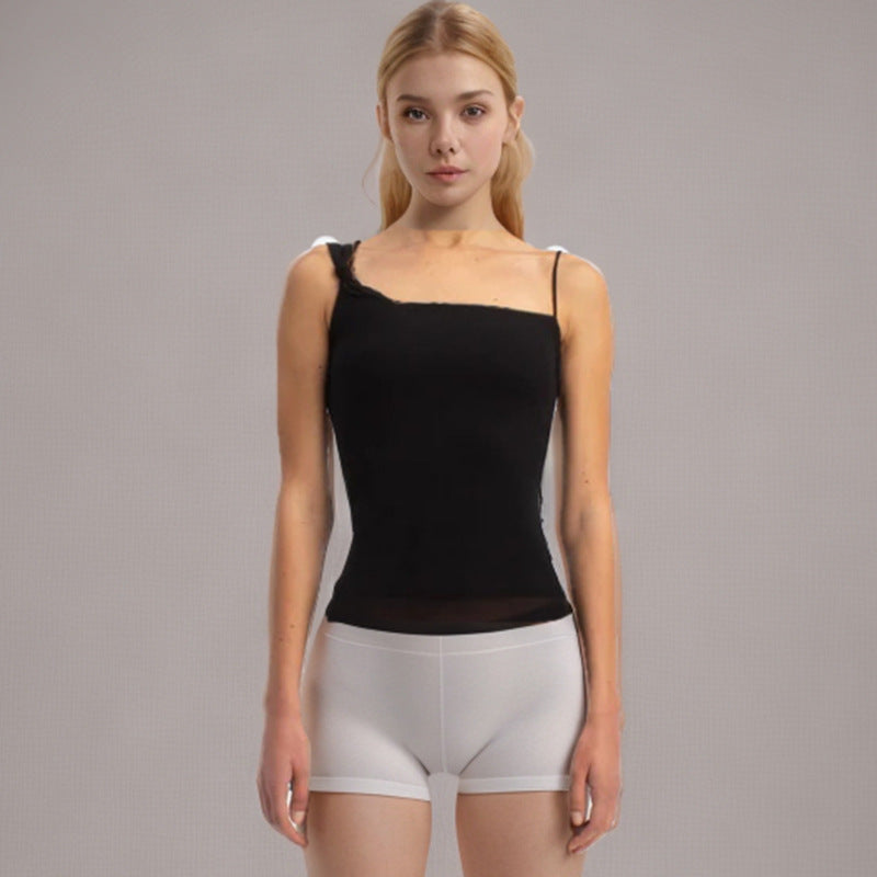 Dame afslappet tanktop med knude detalje Skovae