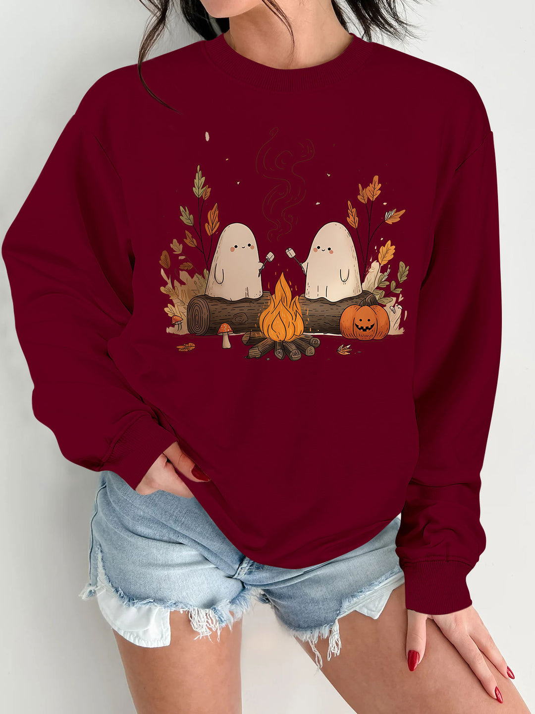 Kvinders sweatshirt med legende spookymotiv og behagelig pasform Stilla