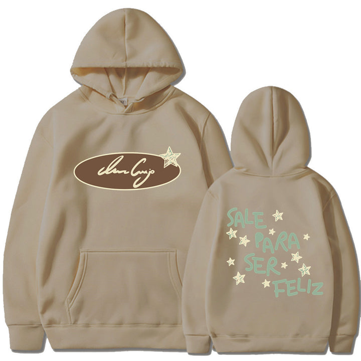 Kvinders hoodie sweatshirt med kreativ skrifttype og iøjnefaldende design Skovae