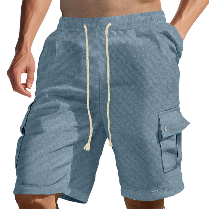 Herren Cargo-Shorts med elastisk talje og praktiske sidelommer Stilla