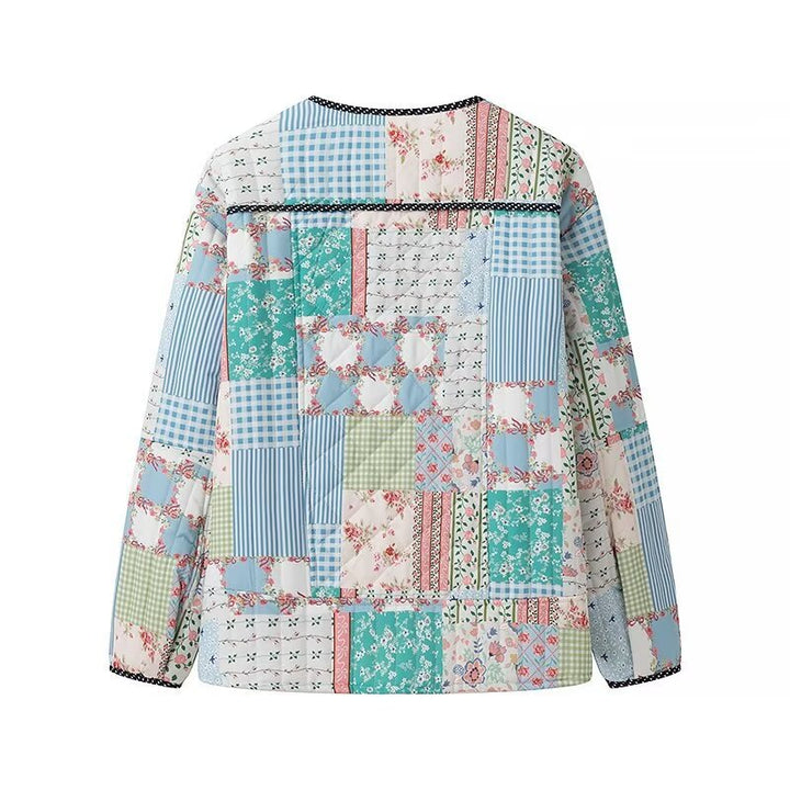 Kvinders patchwork-jakke med stilfuldt design og praktiske lommer Stilla
